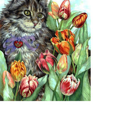 Схема вышивки «Кот.»