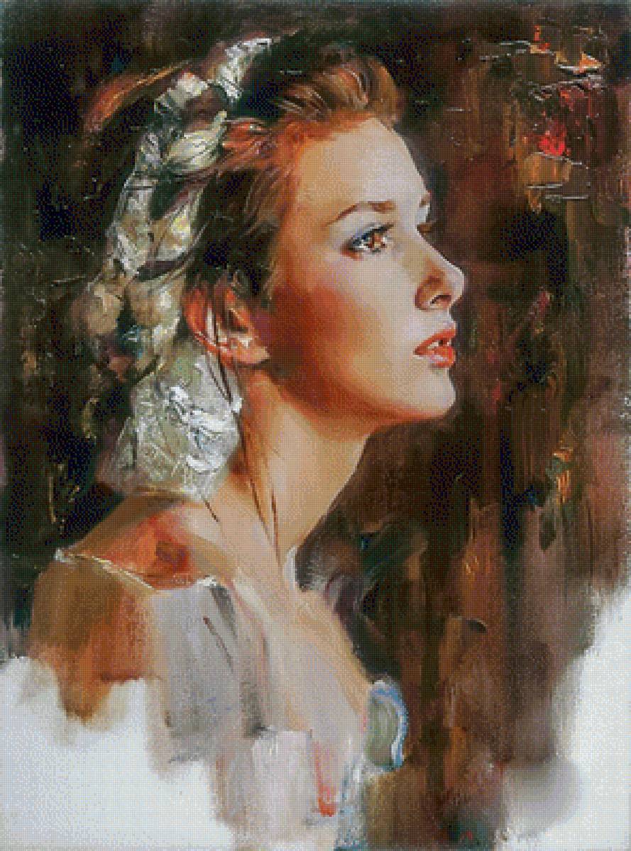 Portrait-3. - michael and inessa garmash paintings.ladies.portraits. - предпросмотр