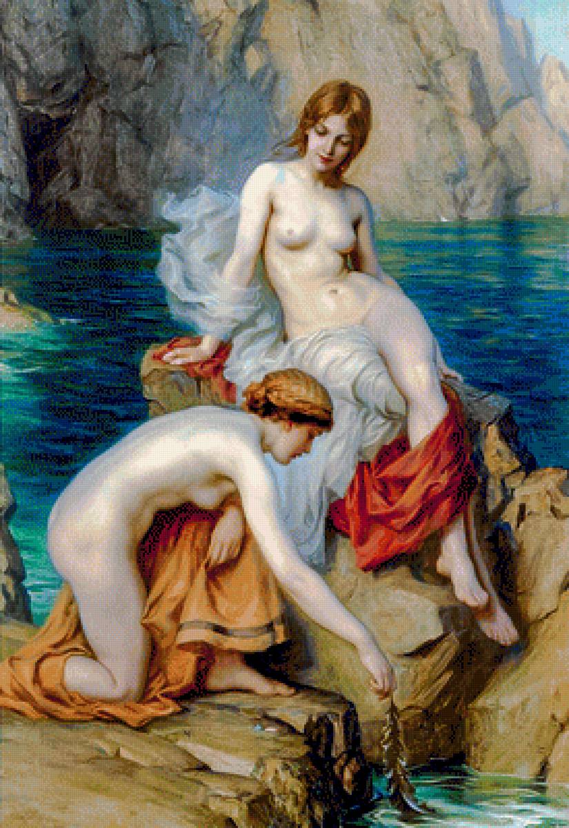 Summer Seas. - herbert james draper paintings.seascenes.mythological.ladies. - предпросмотр