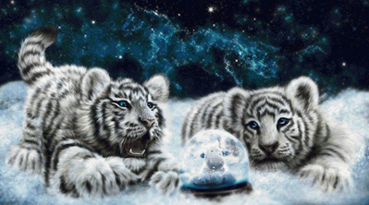 Тигрята - тигры, вселенная - предпросмотр