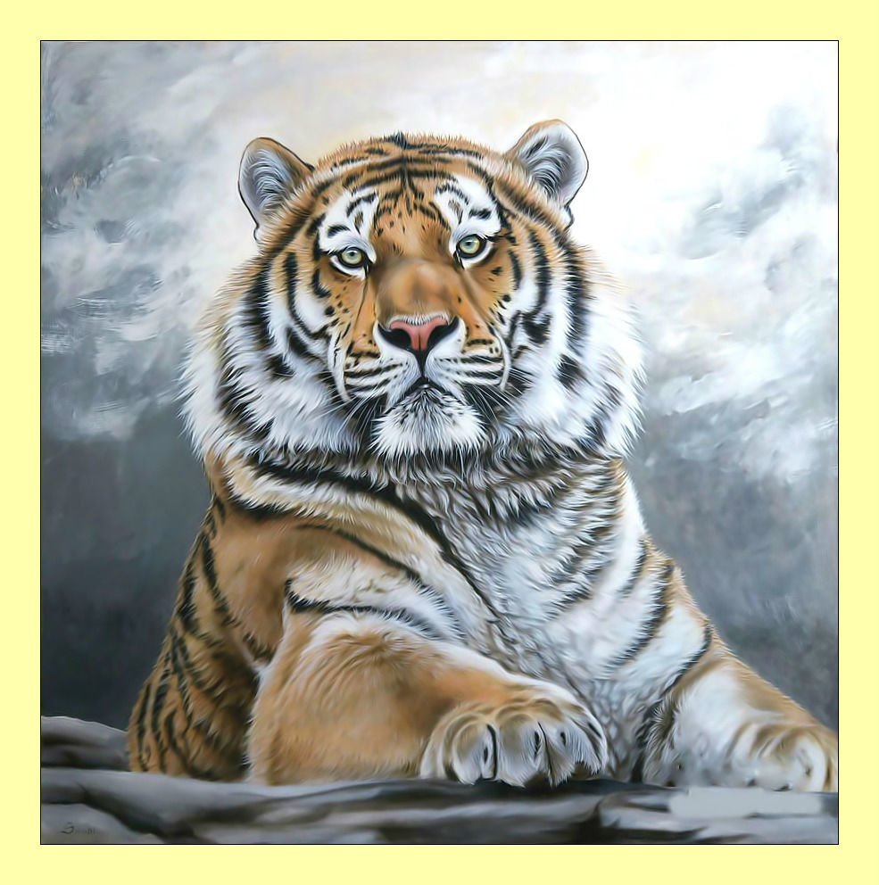 Тигр. - хищник, животные, взгляд, тигр - оригинал