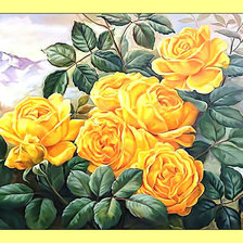 Схема вышивки «Жёлтые розы.»