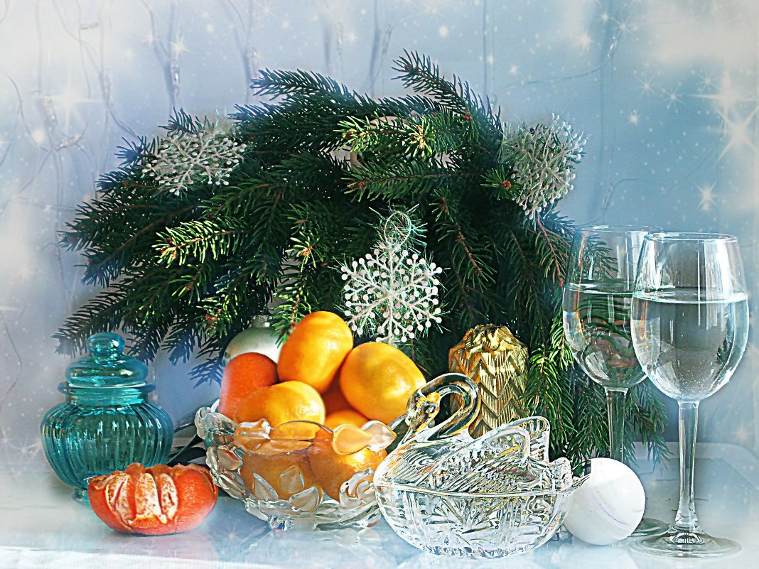 №1995347 - фрукты, новый год, натюрморт - оригинал