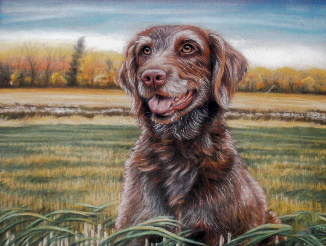 Dog Portrait. - c.k.christman painter.animals.portraits. - оригинал