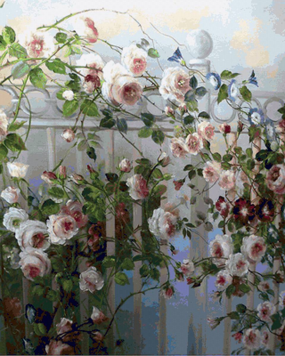 Калитка - сад, ожидание, розы - предпросмотр