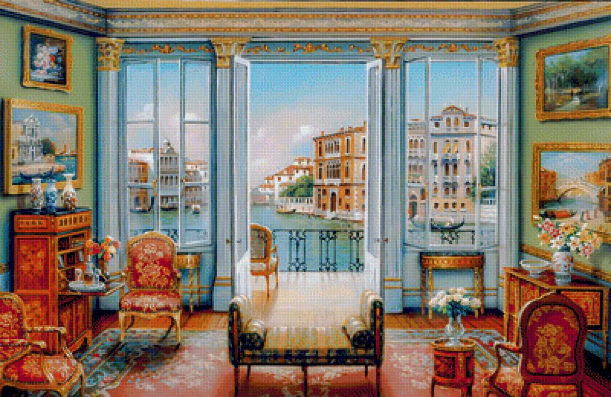 Venetian View. - john p. o'brien paintings.scenarys.venice. - предпросмотр