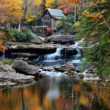 Схема вышивки «Водяная мельница (вариант с Гамма)»