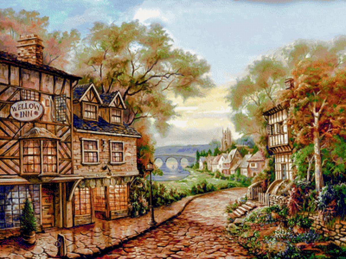 Wellow Inn. - carl valente paintings. scenarys.flowers and gardens. - предпросмотр