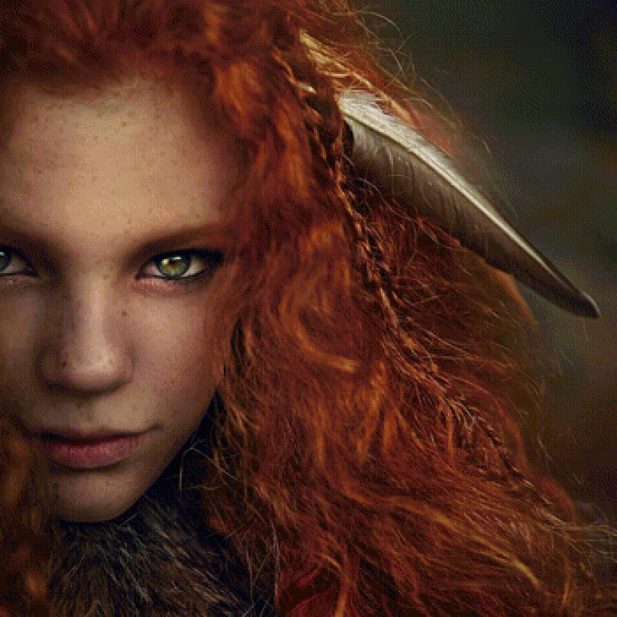 Лисий взгляд - взгляд, рыжая девушка - предпросмотр