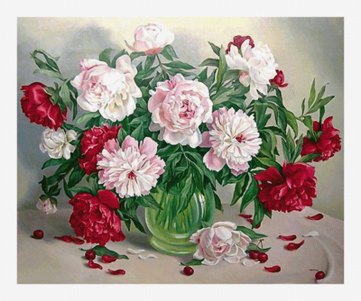 Серия "Букет". Пионы - цветы, флора, букет, пионы - предпросмотр