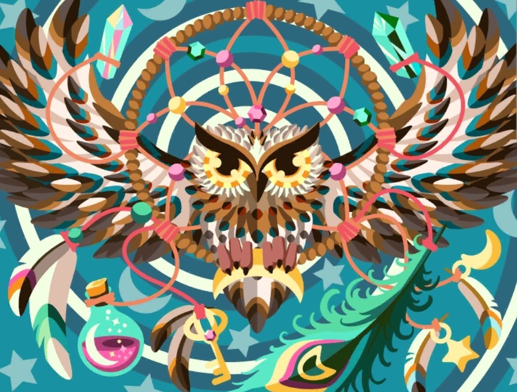 Ловец снов - сон, крылья, перо, ловец снов, крыло, сова, перья - оригинал