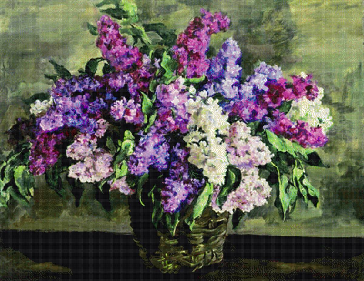 P. Konchalovsky "Lilac in a basket" - сирень - предпросмотр