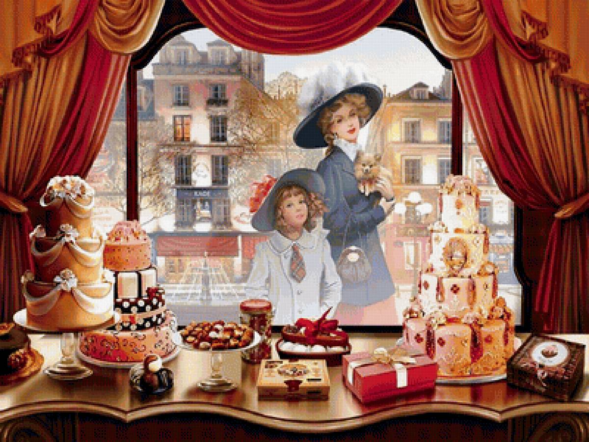 №1997260 - дом, окно, люди, девушка, сладости, девочка - предпросмотр