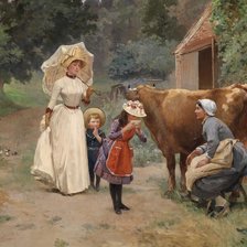 Схема вышивки «Посещение фермы»