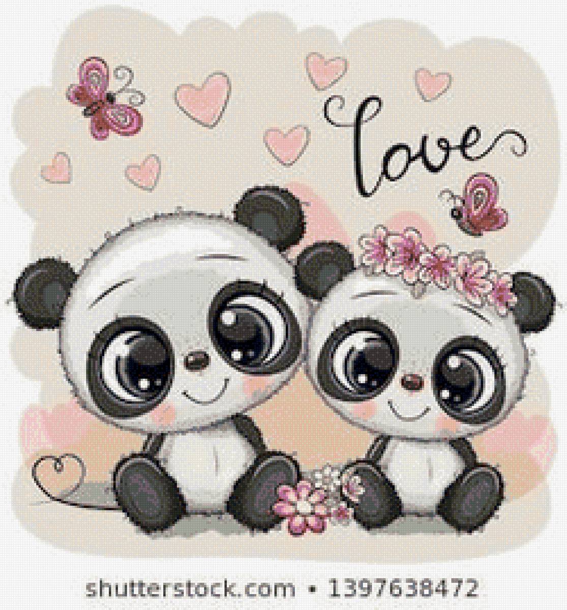 Счастливые пандочки - #люблю#мужа#он#панда#е-е-е# - предпросмотр