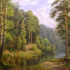 Схема вышивки «пейзаж»