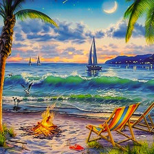 Схема вышивки «Sunset Beach.»