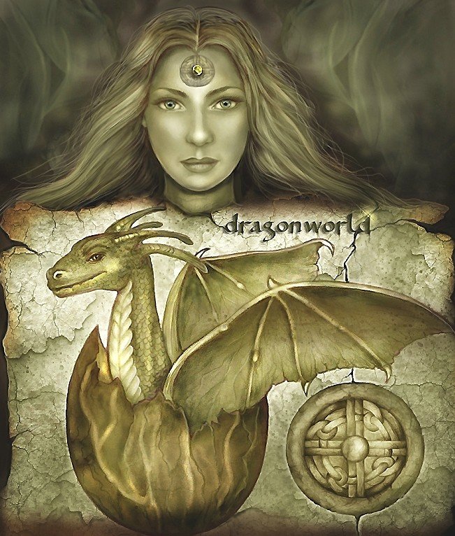 Рождение дракона - девушка, дракончик - оригинал