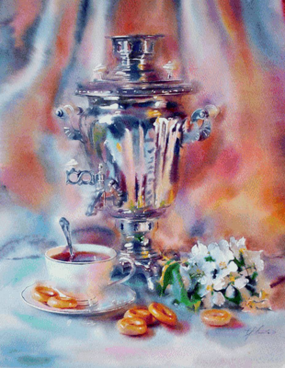 Весенний чай - натюрморт - предпросмотр