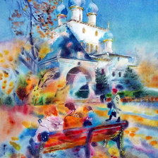 Схема вышивки «Осенний день»