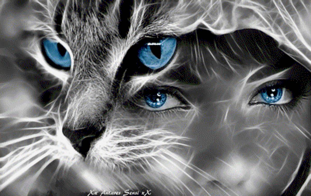 mystiek vrouw met poes - предпросмотр