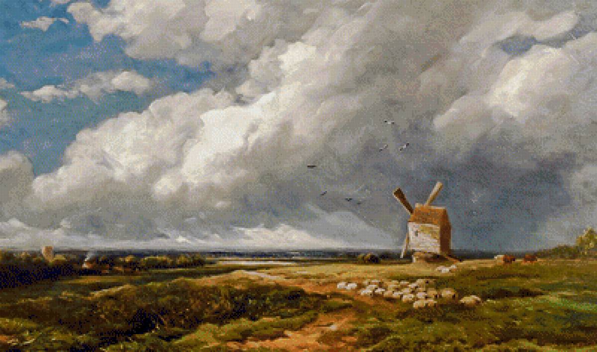 The Gathering Storm. - edmond morrison wimperis.landscape.animals. - предпросмотр