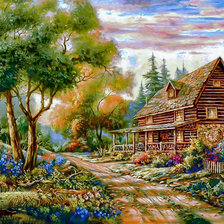 Схема вышивки «The Woodland.»