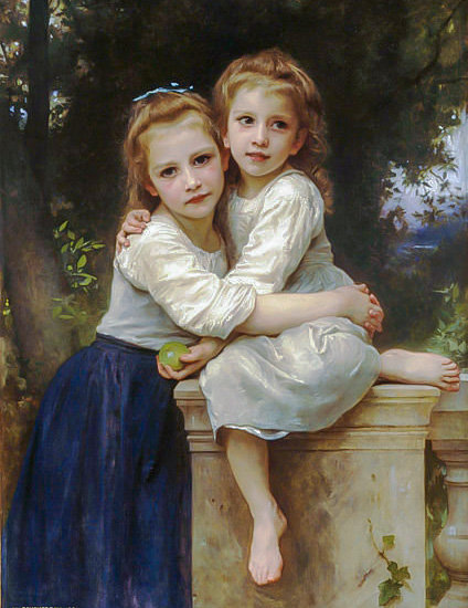 Two Sisters. - william adolphe bouguereau paintings. - оригинал