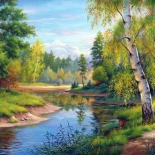 Схема вышивки «пейзаж»