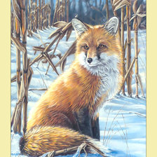 Схема вышивки «Лиса.»