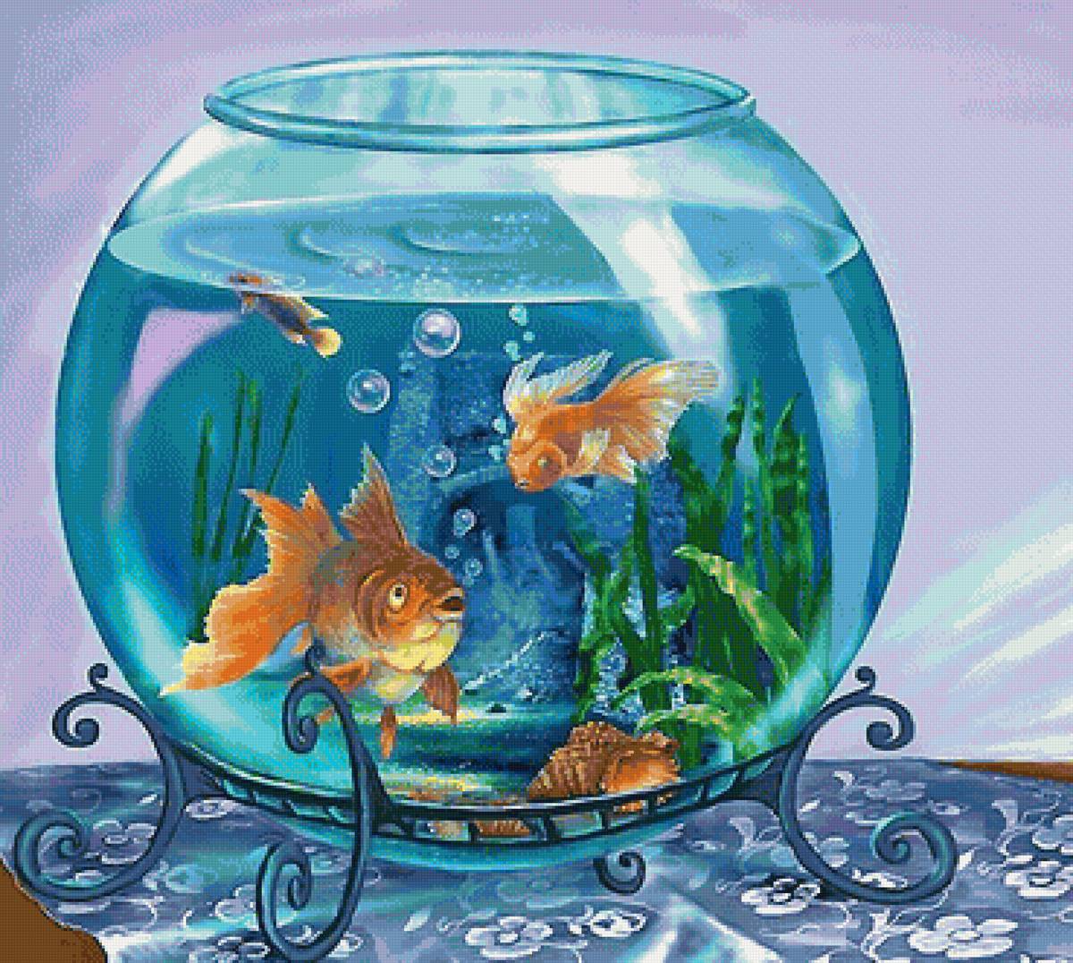 Аквариум - рыбки, аквариум - предпросмотр