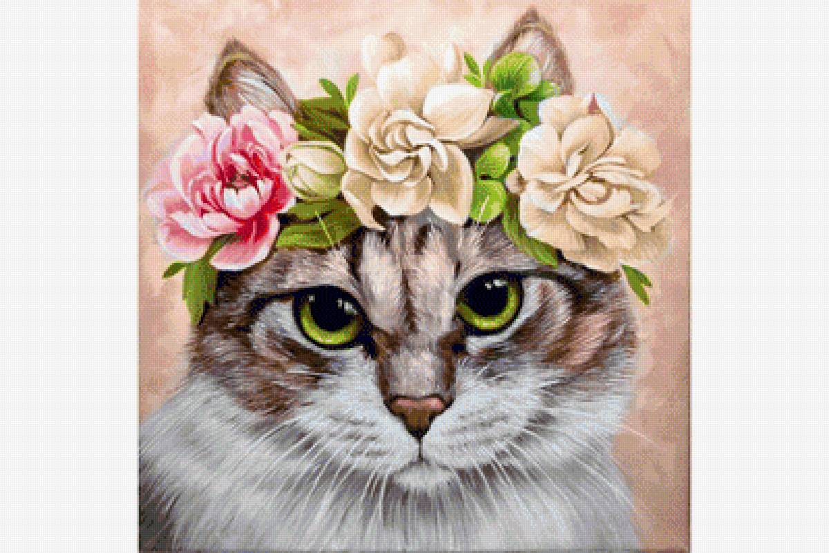 №2001361 - кошки, цветы - предпросмотр