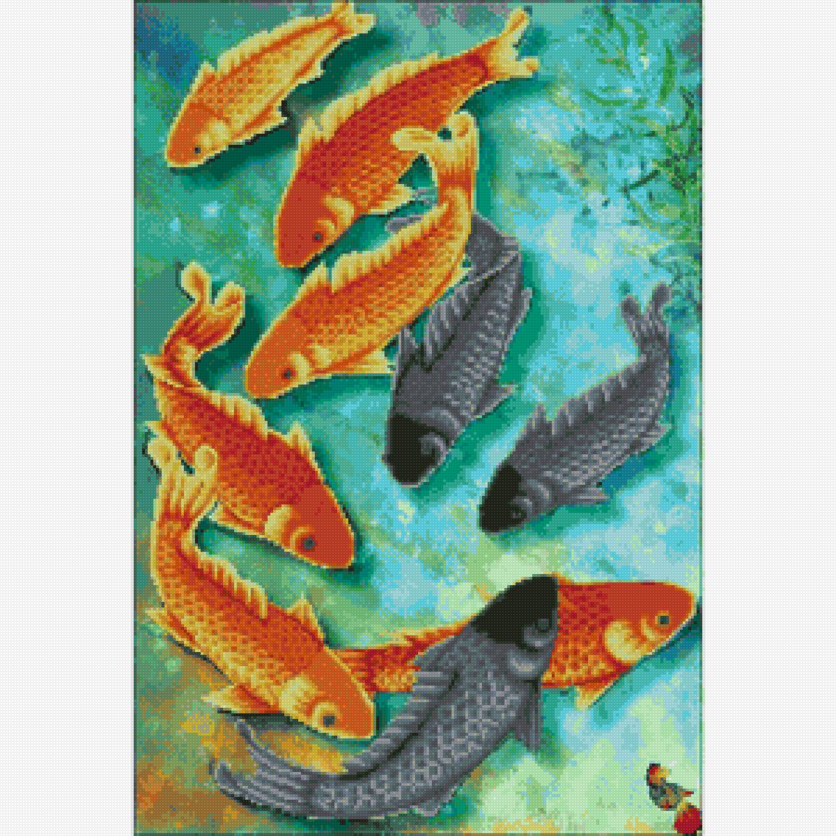 9 карпов богатства - 9 карпов, рыбы, карп, богатство - предпросмотр