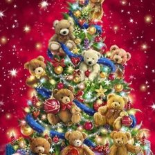 Схема вышивки «Albero orsetti»