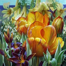 Схема вышивки «Цветы»