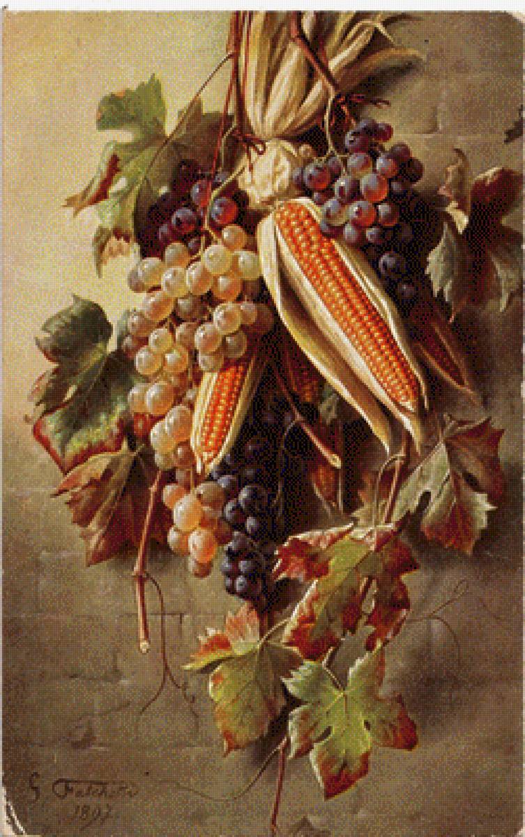 картина - кукуруза, картине, виноград - предпросмотр