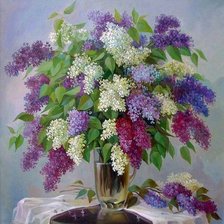 Lilacs In Vase