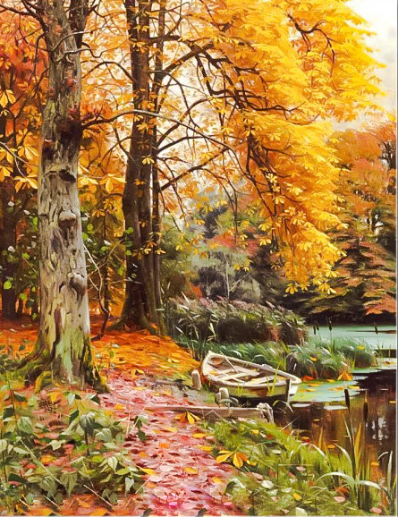 Autumn River. - landscapes.scenarys. - оригинал