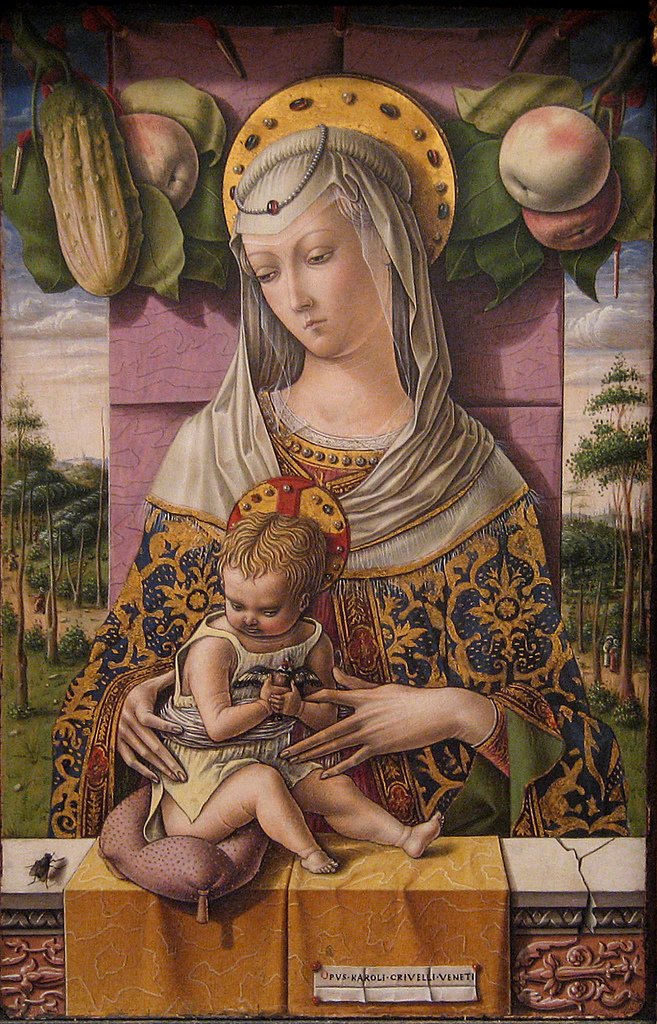 Carlo Crivelli - икона, дева мария и исус - оригинал