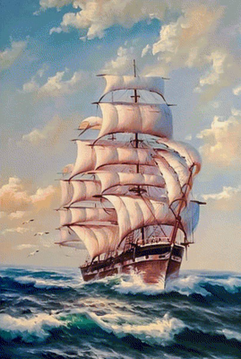 Frigate. - seascenes. - предпросмотр