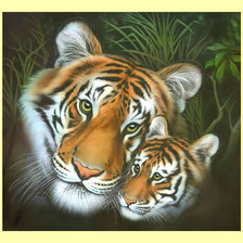 Оригинал схемы вышивки «Тигры.» (№2005500)