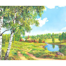 Схема вышивки «Пейзаж.»