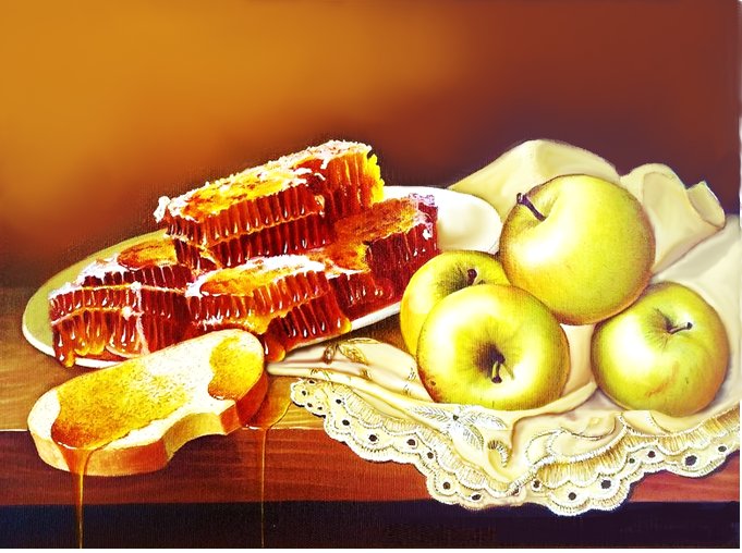 яблоки с мёдом - кухня, мед. яблоки - оригинал