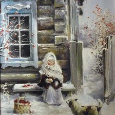 Схема вышивки «деревня»