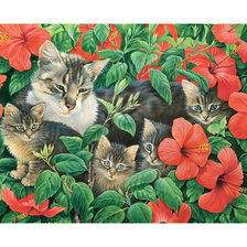 Оригинал схемы вышивки «Котики.» (№2007385)