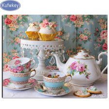 Схема вышивки «натюрморт с чашками»