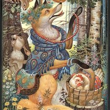 Схема вышивки «лиса патрикеевна»