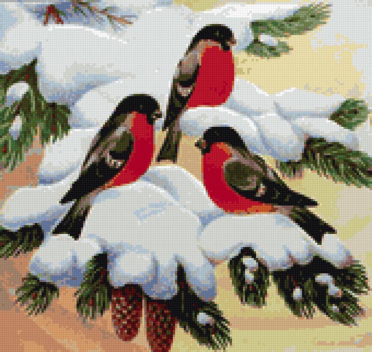 снегири - эимняя - предпросмотр