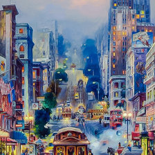 Схема вышивки «Powell Street.»