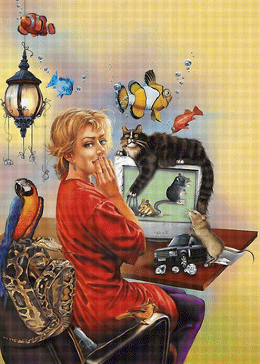 Всё наоборот - звери, девешка - предпросмотр